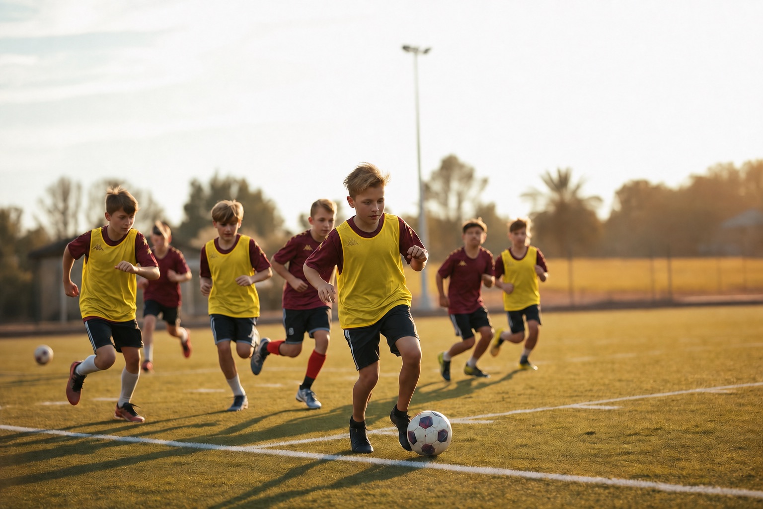 Ragazzi del settore giovanile in allenamento